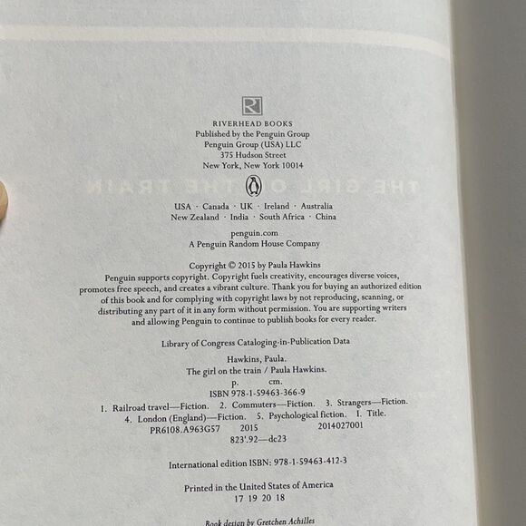 Paula Hawkins Hardcover Book, “The Girl on the Train” - Picture 11 of 14